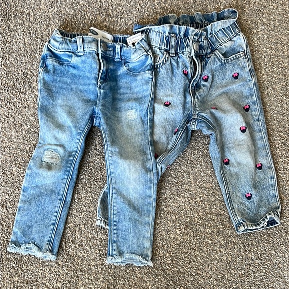 Kids Blue Denim Jeans, 2T - Picture 2 of 3